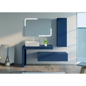 Meuble salle de bain MELIZZANO 1100 Bleu saphir