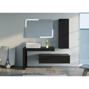 Meubles salle de bain MELIZZANO 1100 Noir