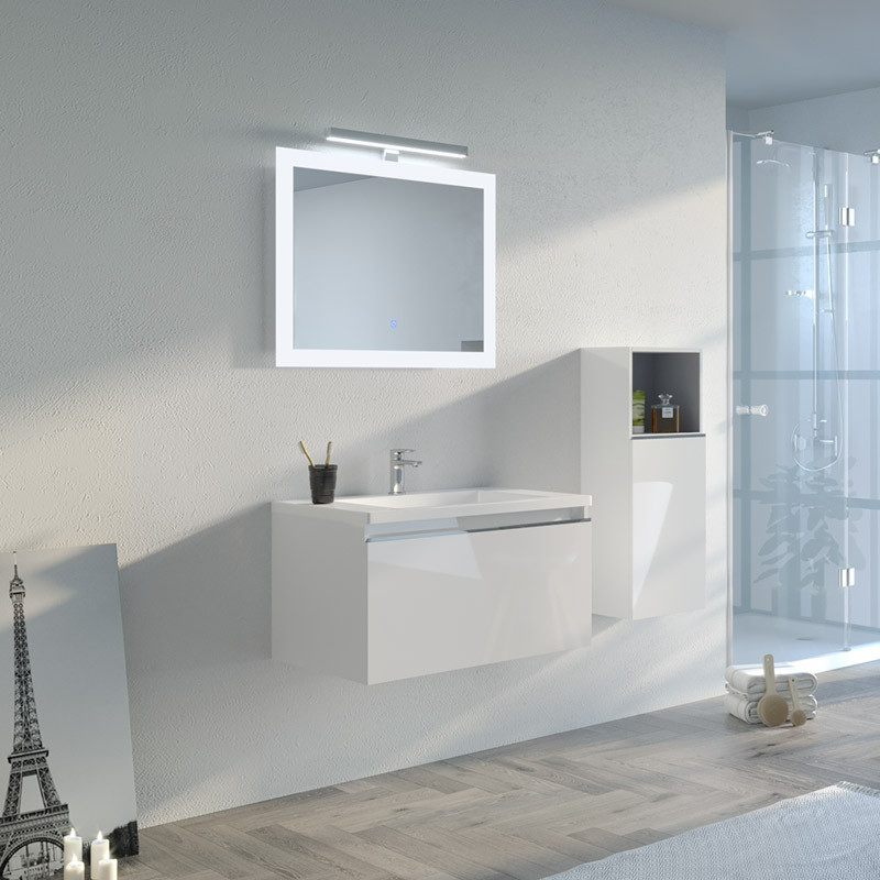 Meuble salle de bain Tivoli 800 Blanc Meuble salle de bain Tivoli 800 Blanc