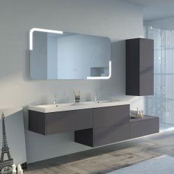 Meubles salle de bain BELLISSIMO GA Gris Anthracite