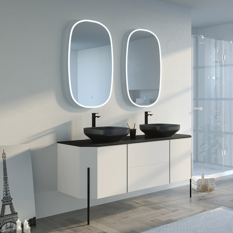 Meubles de salle de bain vasques noires STARZA_B
