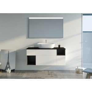 Meubles salle de bain simple vasque SORIANO B Blanc
