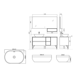 Plan dimensions SCANZANO Vert Jungle
