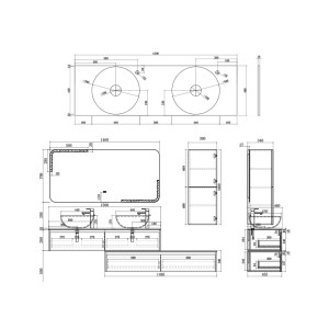 Meubles salle de bain DOLCE VITA B Blanc