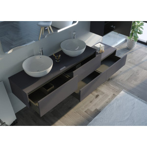 Tiroirs meubles salle de bain DOLCE VITA GA Gris Anthracite