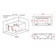 Baignoire balneo rectangulaire Kilauea whirlpool 26 jets