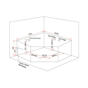 Baignoire balneo d'angle Duo 31 jets Baignoire balneo d'angle Duo 31 jets