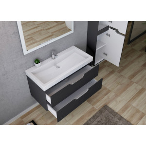 Meuble salle de bain CALABRO 1000 Gris Anthracite