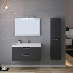 Meuble salle de bain CALABRO 1000 Gris Anthracite