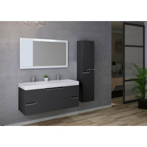 Meuble salle de bain CALABRO 1200 Gris Anthracite