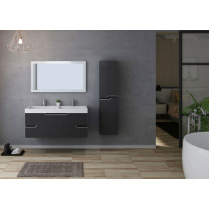 Meuble salle de bain CALABRO 1200 Gris Anthracite