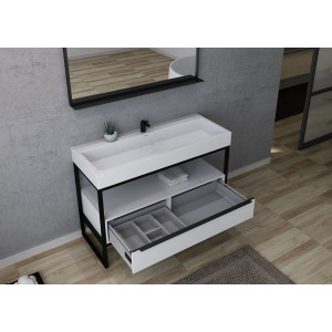 Meuble salle de bain LAMEZIA 1200 Blanc Meuble salle de bain LAMEZIA 1200 Blanc