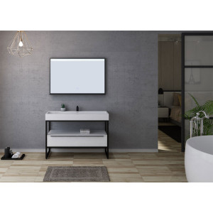 Meuble salle de bain LAMEZIA 1200 Blanc Meuble salle de bain LAMEZIA 1200 Blanc