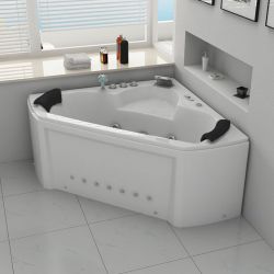 Meuble avec miroir pour salle de bain 100 cm, meuble de salle de bain blanc  laqué Teramo