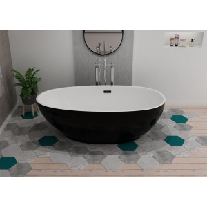 Baignoire îlot oeuf Sangro Black
