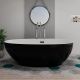 Baignoire îlot oeuf Sangro Black