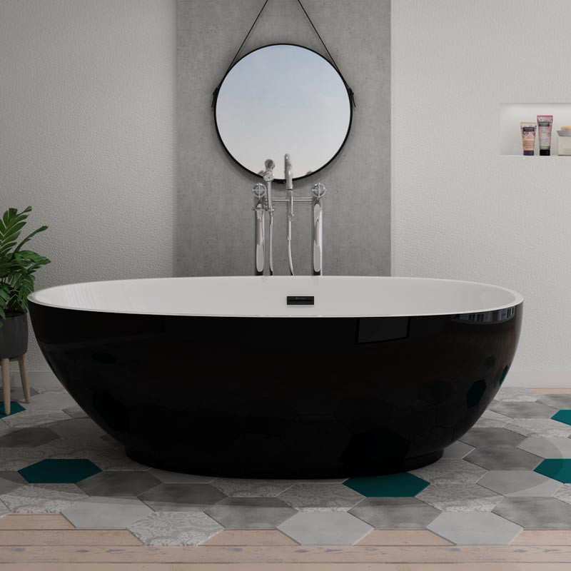 Baignoire îlot oeuf Sangro Black Baignoire îlot oeuf Sangro Black