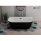 Baignoire îlot avec bords tendance Lazzio Black