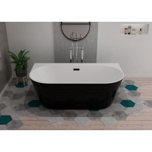 Baignoire îlot noire Lazzio Black