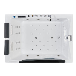Vue intérieure Baignoire Balnéo rectangulaire D-Cayenne whirlpool 48 jets