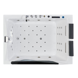 Vue intérieure Baignoire avec 48 jets massant et deux cascades cervicales