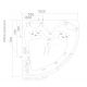 Plan Baignoire Balnéo d'angle Néfertiti whirlpool 43 Jets