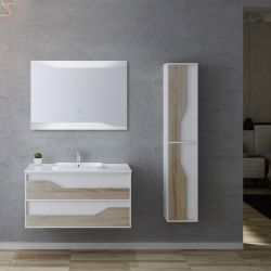 Meuble salle de bain URBINO 1000 Scandinave et Blanc