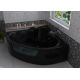Baignoire d'angle Love you Black avec grand hublot