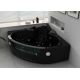 Baignoire Balnéo d'angle Maeva Black whirlpool 39 jets