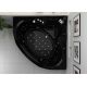 Baignoire Balnéo d'angle Maeva Black whirlpool 39 jets