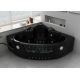 Baignoire balnéo d'angle noire Manhattan Black whirlpool 38 jets