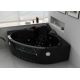 Baignoire balnéo d'angle noire Manhattan Black whirlpool 38 jets