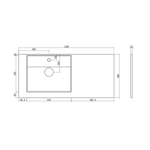 Plan Meuble salle de bain MELIZZANO 1100 Bleu saphir