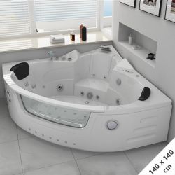 plan de la baignoire massante angulaire Maeva