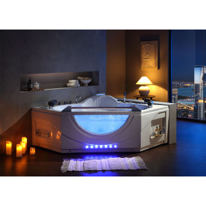 Baignoire Balnéo d'angle Amazonia 44 jets + massage des cervicales 