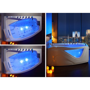 Baignoire avec balnéothérapie et chromothérapie D-Bornéo