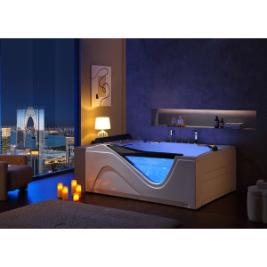 Belle baignoire 2 places avec jets massant et cascades