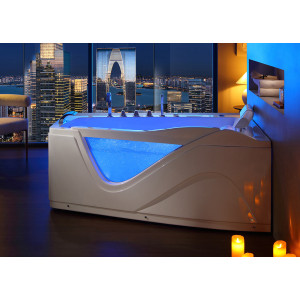 Baignoire asymétrique 2 personnes avec jets massant G-Neptune 