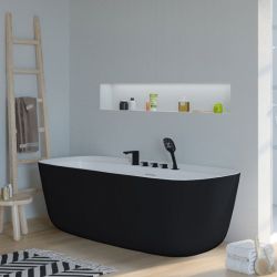 Plan dimensions Baignoire îlot Lucena Black