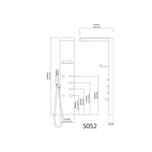 Plan colonne d'hydromassage S052