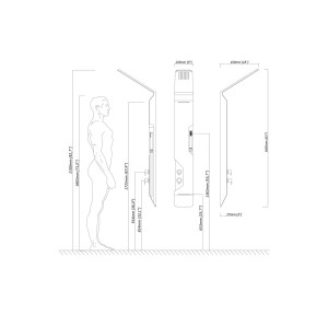 Dessin GA001 Colonne d'hydromassage
