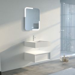 Meuble salle de bain FLORENTINO 60cm Blanc mat