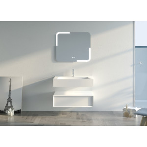 Ensemble Meuble salle de bain FLORENTINO 80cm Blanc