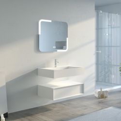 Ensemble Meuble salle de bain FLORENTINO 80cm Blanc