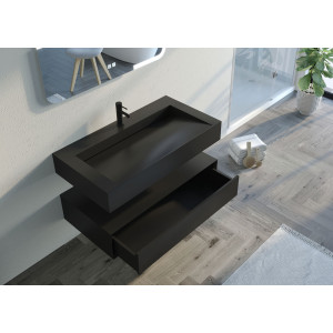 Détails rangements Meuble salle de bain FLORENTINO 1000N