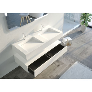 Ensemble Meuble salle de bain FLORENTINO 120cm Blanc
