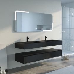 Meuble double vasque salle de bain FLORENTINO 1600N