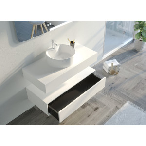 Tiroir Meuble salle de bain FABRIANO 1000 Blanc