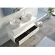 Meuble 2 vasques et tiroirs salle de bain FABRIANO 1200 Blanc