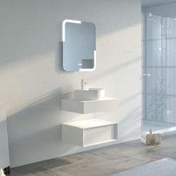 Meuble salle de bain FABRIANO 60cm Blanc et mat
